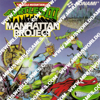 TMNT 3 The Manhattan Project NES Cartridge Label